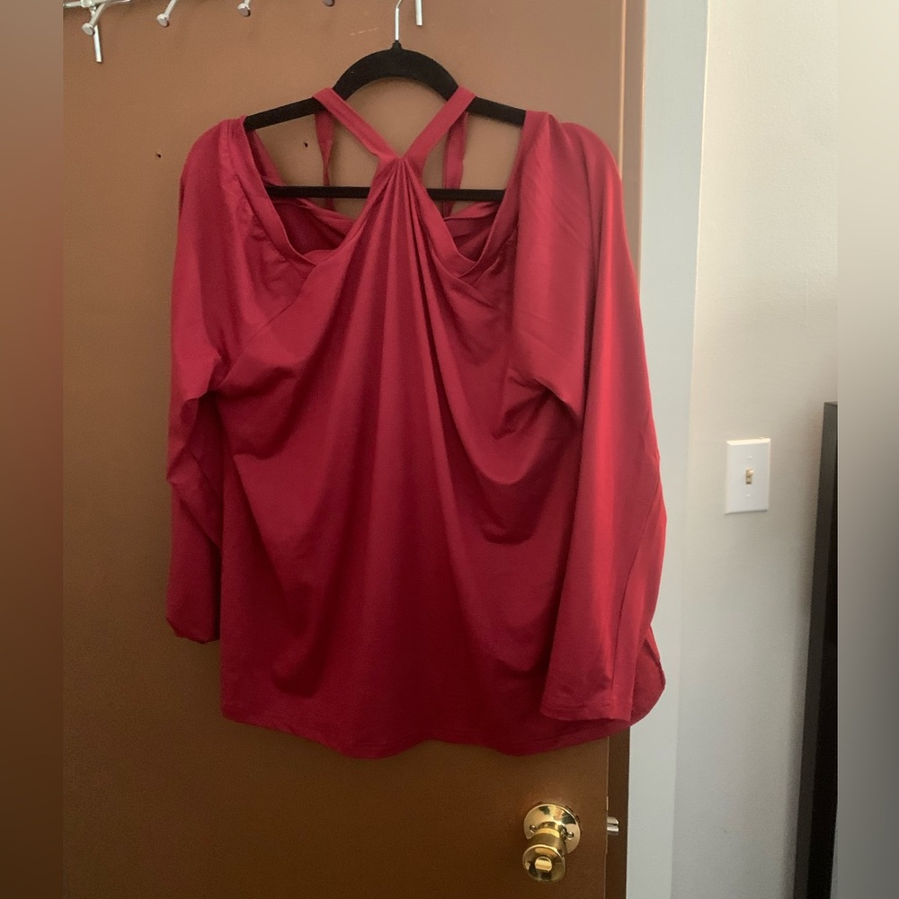 Women's Red Cross-Back Top